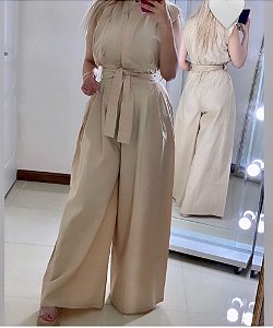 Roma - Calça Pantalona Bege