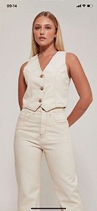 BLD - Colete Jeans Areia