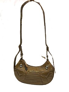 Luiza Barcelos - Bolsa Baguete Verniz Argila