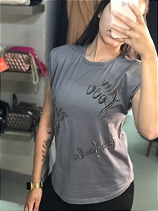 Flor Linda - T-Shirt Flávia Chumbo