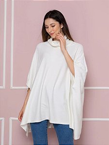 Roma - Poncho Tricot Off White