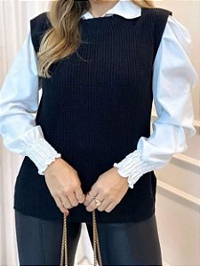 Roma - Colete Tricot Preto