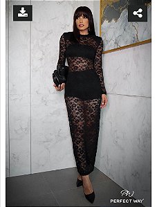 Perfect Way - Vestido Longo em Renda