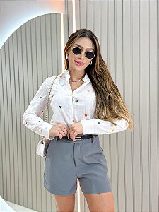 Roma - Short Alfaiataria Nude
