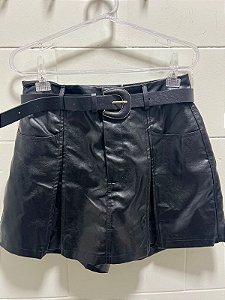 Roma - Short Saia Courino com Cinto