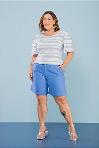 Benedita Plus Size - Blusa Listras