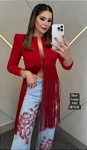 Splash - Blazer em Franja Spencer Alina