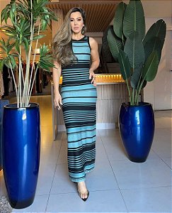 Lily Belle - Vestido Longo Riscado