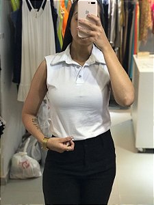 Lily Belle - T-Shirt Branca c/ Detalhes