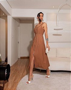 M/A Clothes  - Vestido Maisa Marrom