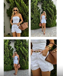 Alcance Jeans - Top Corset Verano Branco