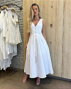 Manacá - Vestido Midi Abertura