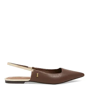 Santa Lolla - Sapatilha SlingBack Couro Marrom