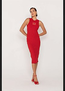 Onça Preta - Vestido Midi Canelado