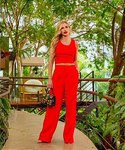 Cool Hits - Calça Alfaiataria Vermelho Hurna