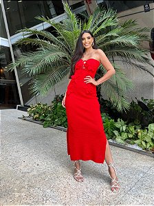 M/A Clothes  - Vestido Thulun Vermelho