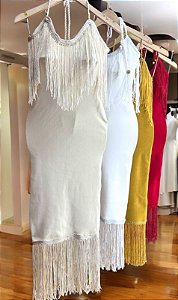 Roma - Vestido Franjas Brilho