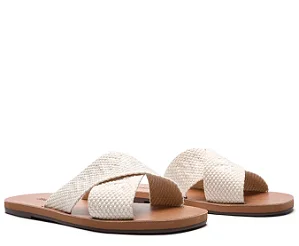 AnaCapri - Rasteira Tiras Off White