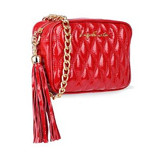 Luiza Barcelos - Bolsa Pequena Corrente Verniz Pimenta