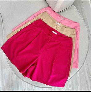 Rosa Branca - Short Linho Fuskia