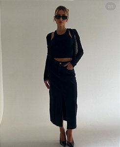 BLD - Saia Midi Preto