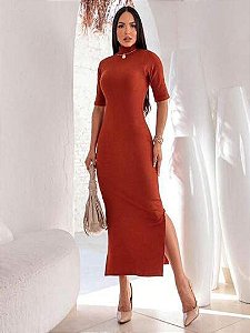 Skenn - Vestido Canelado Midi