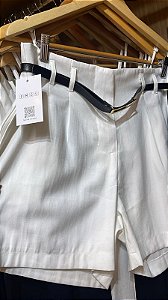 Anne Fashion - Short Off White Alfaiataria