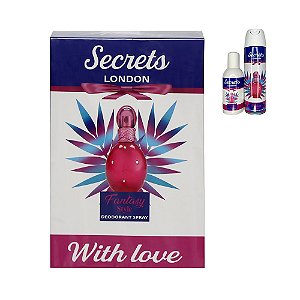 Perfume Feminino - Kit Secrets London Fantasy Style Eau de Parfum Feminino 100ML + Desodorante 150ML