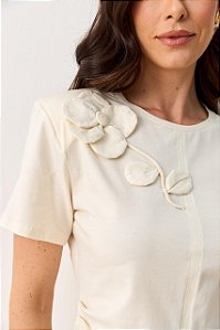 Flor Linda - Blusa De Malha Off White