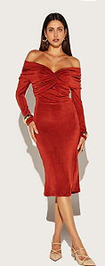 Onça Preta - Vestido Midi Feminino Preto