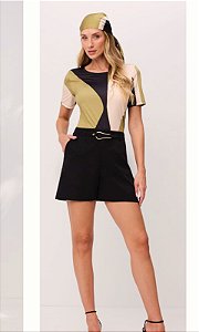 Charry - Blusa Ajustada Estampada