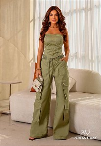 Perfect Way - Calça Cargo Matcha