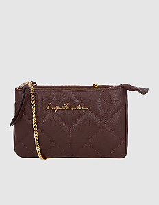 Luiza Barcelos - Bolsa Pequena Dupla Tira Corrente Coffe