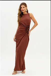 My Favorite Things - Vestido Longo Midi Bordado