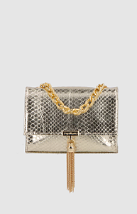 Luiza Barcelos - Bolsa Cobra Metal Dourado