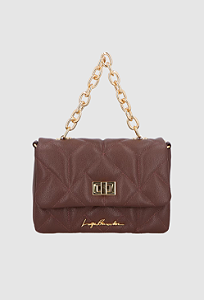 Luiza Barcelos - Bolsa Pequena Alça Corrente Coffe