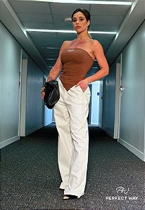 Perfect Way - Calça Wide Leg Off