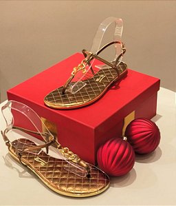 SANTA LOLLA - SANDÁLIA RASTEIRA ULTRA BRONZE