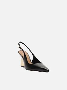 Arezzo - Scarpin Slingback Preto / Dourado
