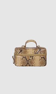 Luiza Barcelos - Bolsa Pequena Vanity Cobra Verde Musgo