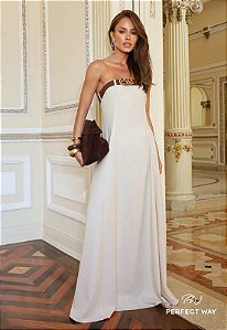 Perfect Way - Vestido Longo Linho c/ Cinto
