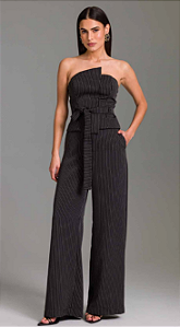 Charry - Calça Risca de Giz Flare