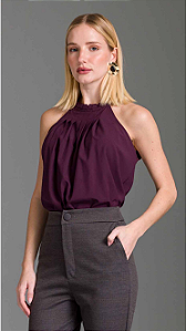 Charry - Blusa Reta Acetinada Lisa