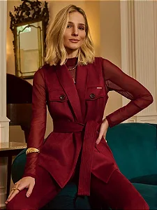 Flor Linda - Colete Suede