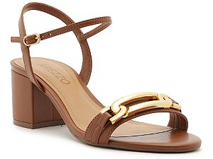 Arezzo - Sandália Marrom Det Dourado