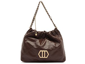 Arezzo - Bolsa Hobo Coffe Couro Esther