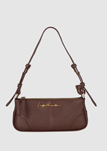 Luiza Barcelos - Bolsa Baguete Couro Marrom