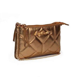 Luiza Barcelos - Bolsa Pequena Dupla Tira Ouro Velho