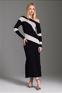 Charry - Vestido Super Midi Bicolor