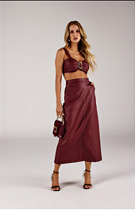 Onça Preta - Cropped Courino